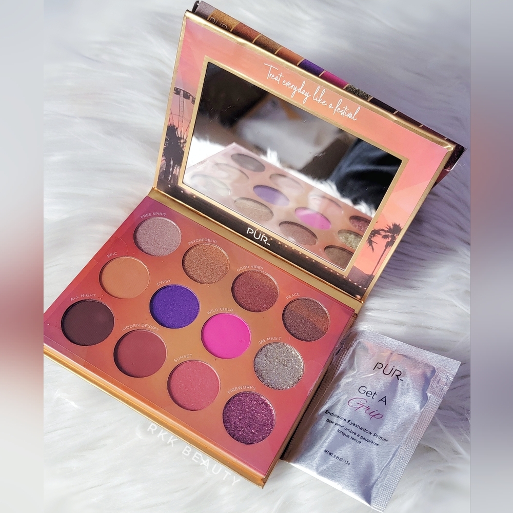 [NIB] PÜR - Festival 12-Pc Pressed Pigment EyeShadow Palette + Primer Sample